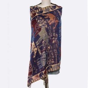 •Elephant Jacquard Scarf •